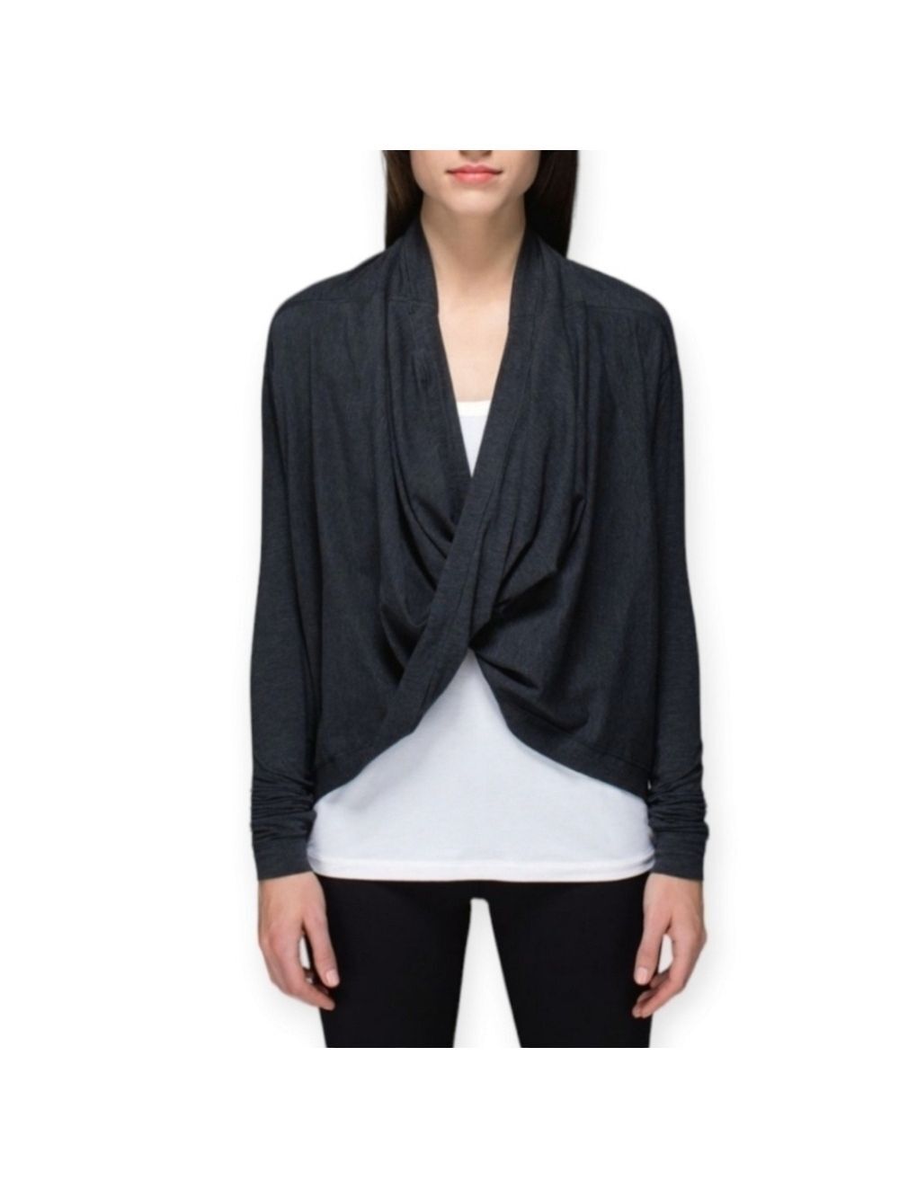 Lululemon Wrap Up Sweater Cashmere Blend Draped Size 6